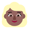 Woman Blonde Hair Flat Medium Dark Element from Fluent Emoji Flat Set