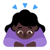 Woman Bowing Flat Dark Element from Fluent Emoji Flat Set