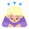 Woman Bowing Flat Medium Light Element from Fluent Emoji Flat Set