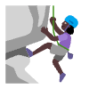 Woman Climbing Flat Dark Element from Fluent Emoji Flat Set
