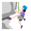 Woman Climbing Flat Light Element from Fluent Emoji Flat Set