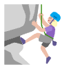 Woman Climbing Flat Medium Light Element from Fluent Emoji Flat Set