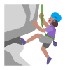 Woman Climbing Flat Medium Element from Fluent Emoji Flat Set