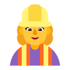 Woman Construction Worker Flat Default Emoji from Fluent Emoji Flat Set | Free Download as SVG Vector and Transparent PNG | Streamline emojis