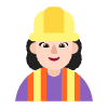 Woman Construction Worker Flat Light Emoji from Fluent Emoji Flat Set | Free Download as SVG Vector and Transparent PNG | Streamline emojis