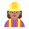 Woman Construction Worker Flat Medium Emoji from Fluent Emoji Flat Set | Free Download as SVG Vector and Transparent PNG | Streamline emojis