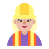 Woman Construction Worker Flat Medium Light Emoji from Fluent Emoji Flat Set | Free Download as SVG Vector and Transparent PNG | Streamline emojis