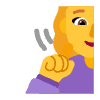 Woman Deaf Flat Default Element from Fluent Emoji Flat Set