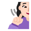 Woman Deaf Flat Light Element from Fluent Emoji Flat Set