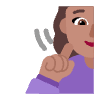 Woman Deaf Flat Medium Element from Fluent Emoji Flat Set