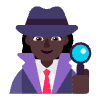 Woman Detective Flat Dark Element from Fluent Emoji Flat Set