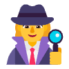 Woman Detective Flat Default Element from Fluent Emoji Flat Set
