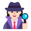 Woman Detective Flat Light Element from Fluent Emoji Flat Set
