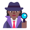 Woman Detective Flat Medium Dark Element from Fluent Emoji Flat Set