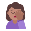 Woman Facepalming Flat Medium Element from Fluent Emoji Flat Set