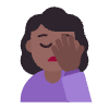 Woman Facepalming Flat Medium Dark Element from Fluent Emoji Flat Set