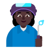 Woman Factory Worker Flat Dark Element from Fluent Emoji Flat Set