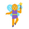 Woman Fairy Flat Default Element from Fluent Emoji Flat Set