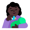 Woman Feeding Baby Flat Dark Element from Fluent Emoji Flat Set