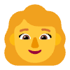 Woman Flat Default Emoji from Fluent Emoji Flat Set | Free Download as SVG Vector and Transparent PNG | Streamline emojis