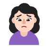 Woman Frowning Flat Light Element from Fluent Emoji Flat Set