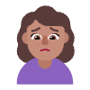 Woman Frowning Flat Medium Emoji from Fluent Emoji Flat Set | Free Download as SVG Vector and Transparent PNG | Streamline emojis