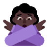 Woman Gesturing No Flat Dark Element from Fluent Emoji Flat Set