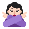 Woman Gesturing No Flat Light Element from Fluent Emoji Flat Set