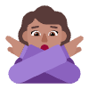 Woman Gesturing No Flat Medium Element from Fluent Emoji Flat Set