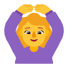 Woman Gesturing Ok Flat Default Element from Fluent Emoji Flat Set