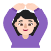 Woman Gesturing Ok Flat Light Element from Fluent Emoji Flat Set