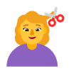 Woman Getting Haircut Flat Default Element from Fluent Emoji Flat Set