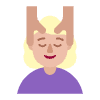 Woman Getting Massage Flat Medium Light Element from Fluent Emoji Flat Set