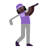 Woman Golfing Flat Dark Element from Fluent Emoji Flat Set