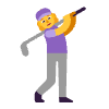 Woman Golfing Flat Default Element from Fluent Emoji Flat Set