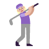 Woman Golfing Flat Medium Light Element from Fluent Emoji Flat Set