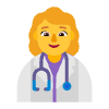 Woman Health Worker Flat Default Emoji from Fluent Emoji Flat Set | Free Download as SVG Vector and Transparent PNG | Streamline emojis