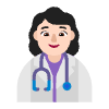 Woman Health Worker Flat Light Emoji from Fluent Emoji Flat Set | Free Download as SVG Vector and Transparent PNG | Streamline emojis