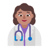 Woman Health Worker Flat Medium Emoji from Fluent Emoji Flat Set | Free Download as SVG Vector and Transparent PNG | Streamline emojis