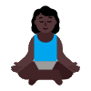 Woman In Lotus Position Flat Dark Element from Fluent Emoji Flat Set