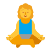 Woman In Lotus Position Flat Default Element from Fluent Emoji Flat Set
