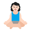 Woman In Lotus Position Flat Light Element from Fluent Emoji Flat Set