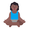 Woman In Lotus Position Flat Medium Dark Element from Fluent Emoji Flat Set