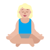 Woman In Lotus Position Flat Medium Light Element from Fluent Emoji Flat Set