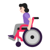 Woman In Manual Wheelchair Flat Light Element from Fluent Emoji Flat Set