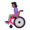 Woman In Manual Wheelchair Flat Medium Dark Element from Fluent Emoji Flat Set