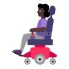 Woman In Motorized Wheelchair Flat Dark Emoji from Fluent Emoji Flat Set | Free Download as SVG Vector and Transparent PNG | Streamline emojis