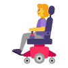 Woman In Motorized Wheelchair Flat Default Element from Fluent Emoji Flat Set