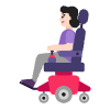 Woman In Motorized Wheelchair Flat Light Element from Fluent Emoji Flat Set
