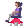 Woman In Motorized Wheelchair Flat Medium Emoji from Fluent Emoji Flat Set | Free Download as SVG Vector and Transparent PNG | Streamline emojis